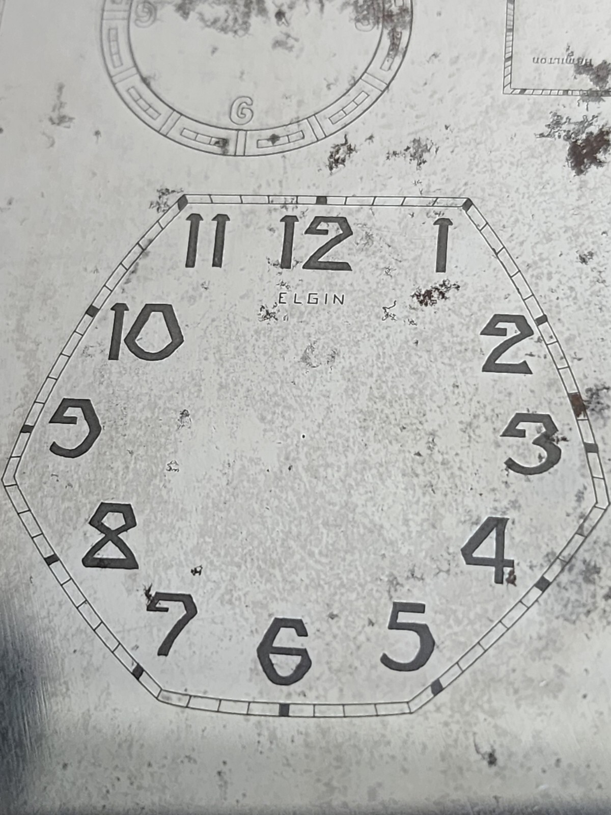 Vintage Multi Dial Printing Plate Benrus Gruen Hamilton Elgin Waltham T989