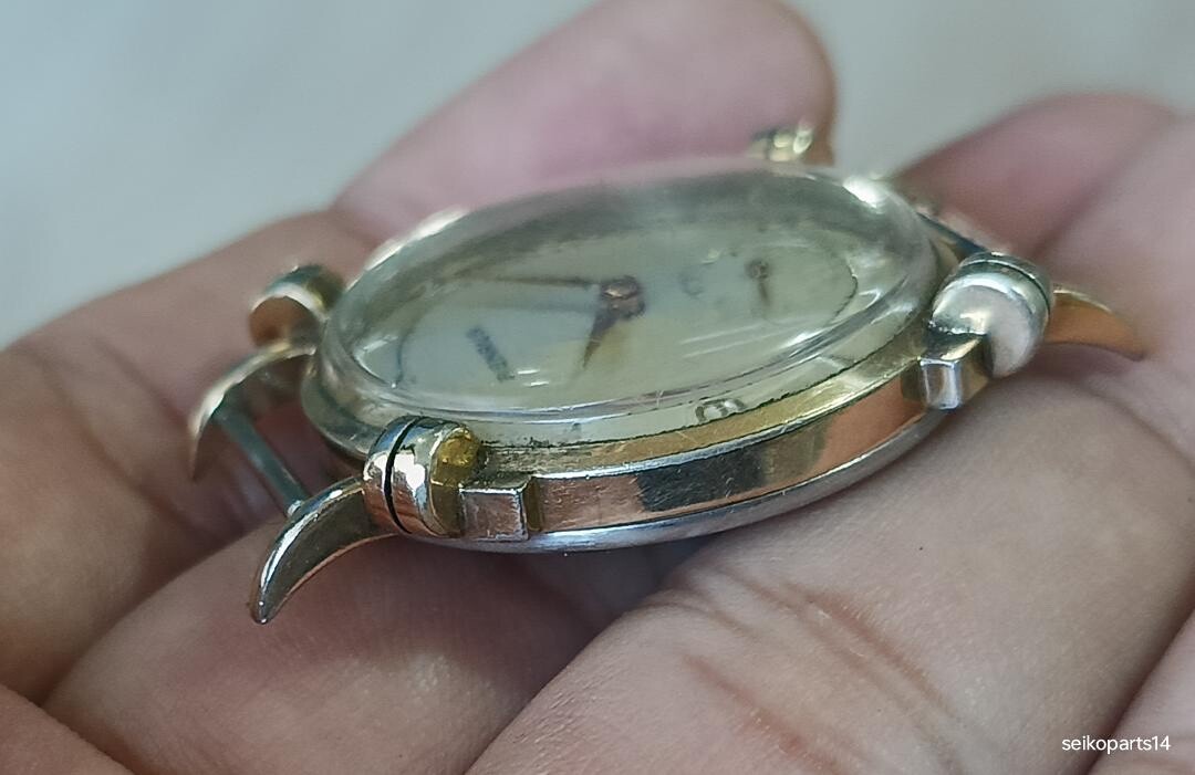 ORIGINAL BENRUS BB 4 ANTIQUE 1950s 10K ROLLED GOLD PLATE PARTS REPAIR ETA 900