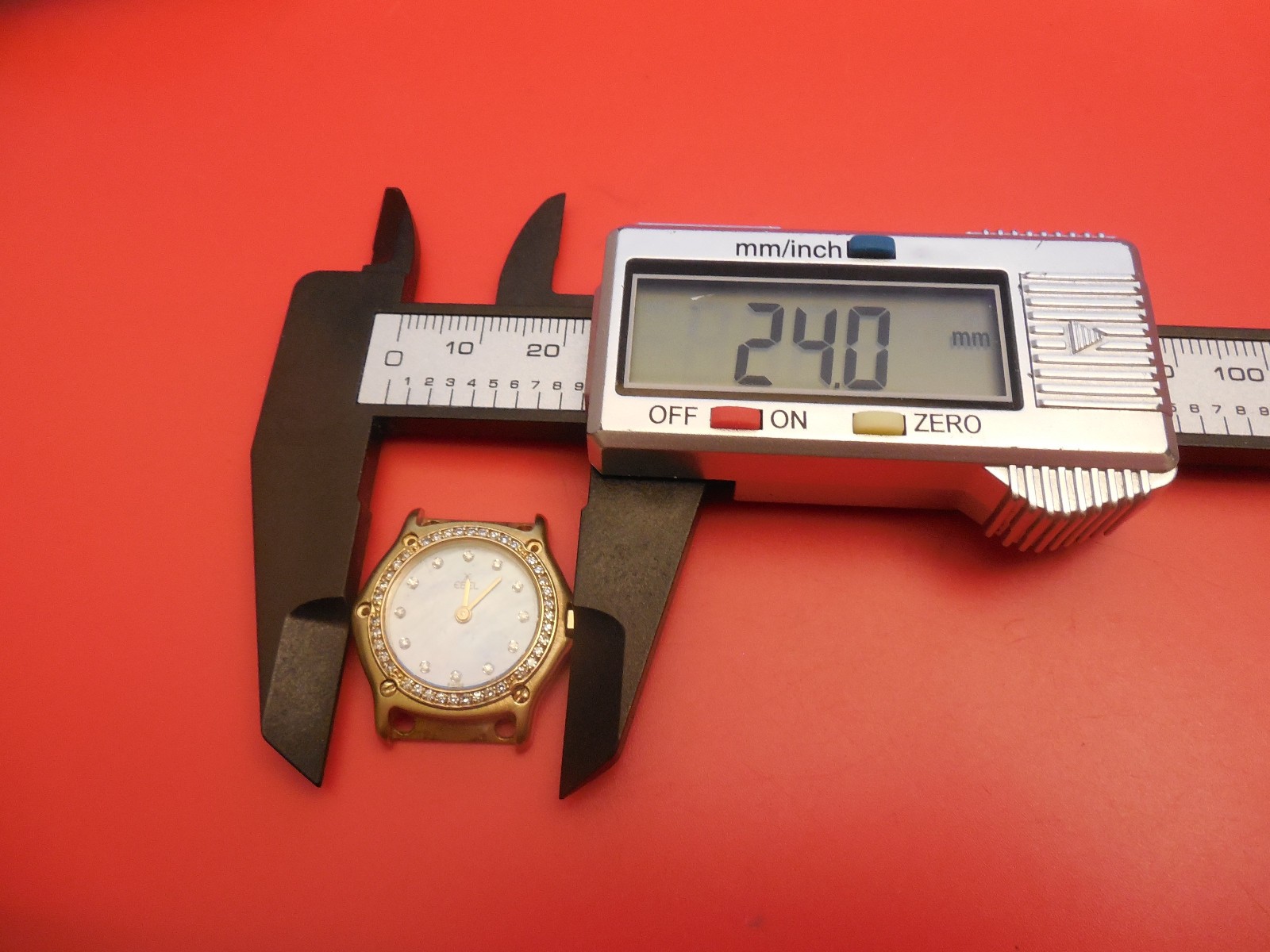 GENUINE EBEL 20MM 18K DIAMOND BEZEL WITH CRYSTAL FOR 24MM MINI SPORT CLASSIC