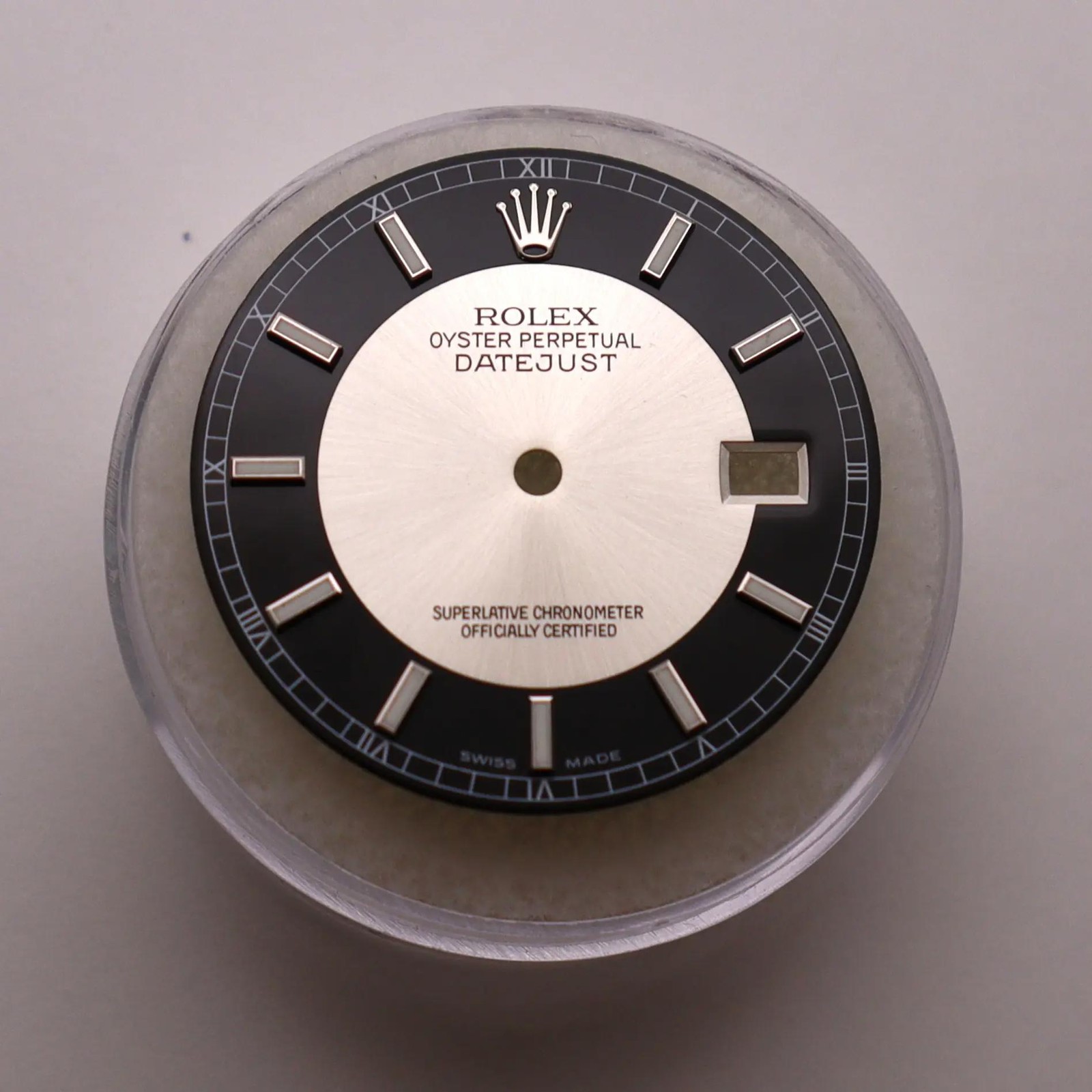 Rolex Datejust Tuxedo Silver Markers Dial 116200 116234