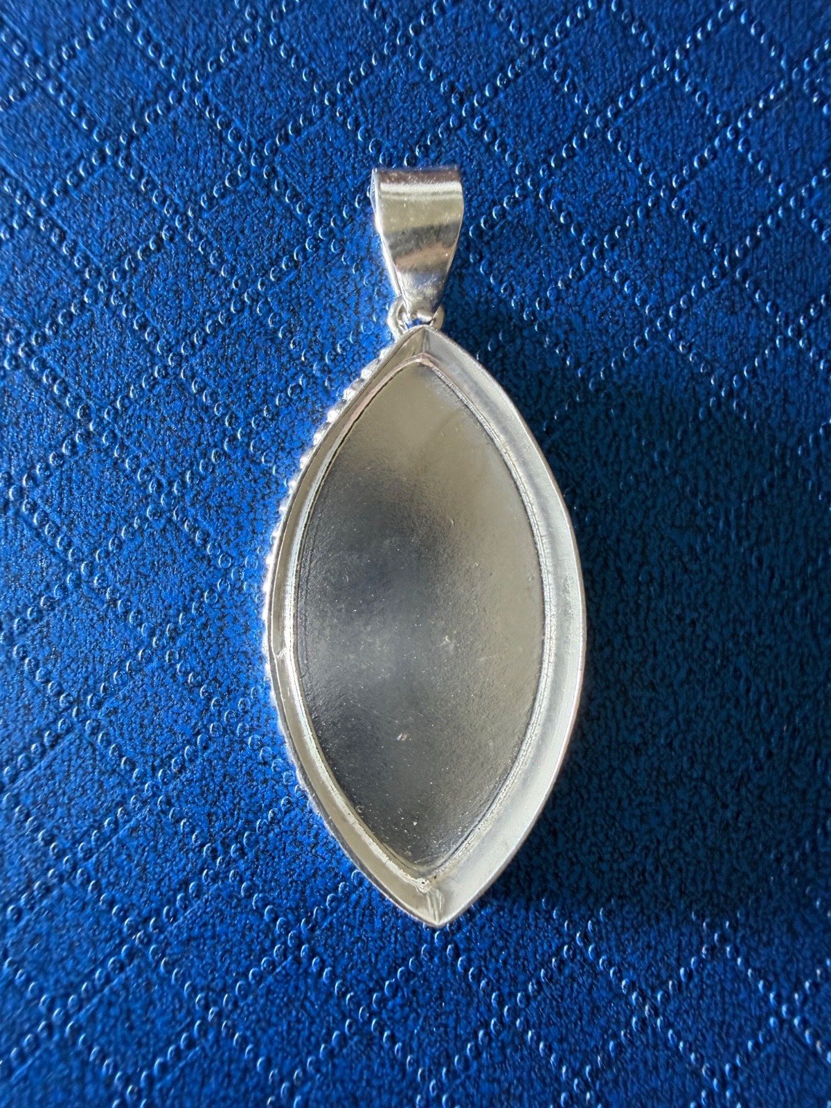 Sterling Silver Pendant Bezel Marquise 32mm