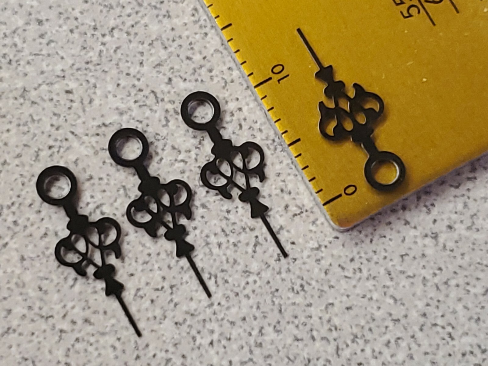 Lot Of 4 Vintage NOS Black/Gray Louis Hour Hands 180 Hole Size