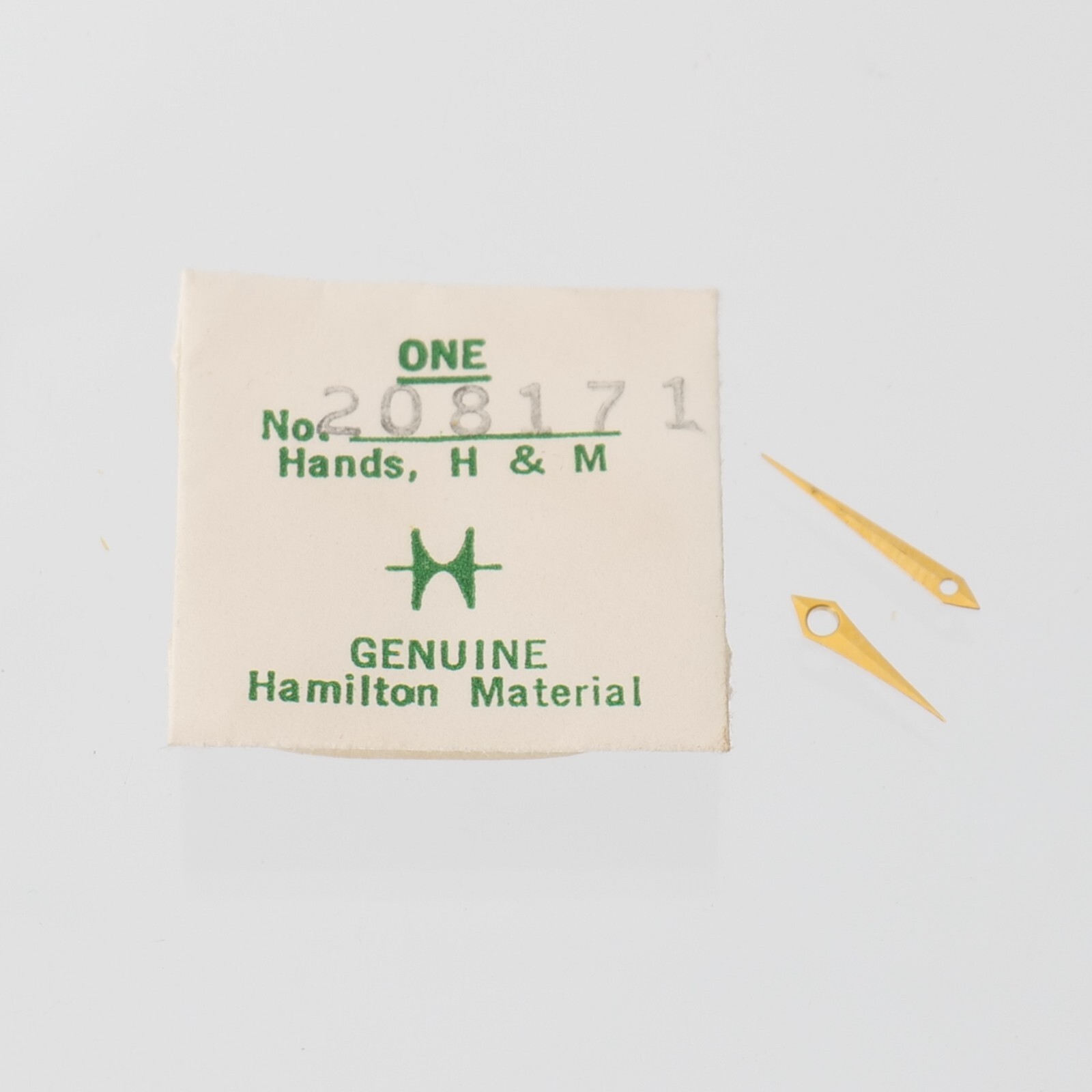 Hamilton Watch Hands No. 208171 Original Pair Hour Minute Watchmaker Parts (H22)