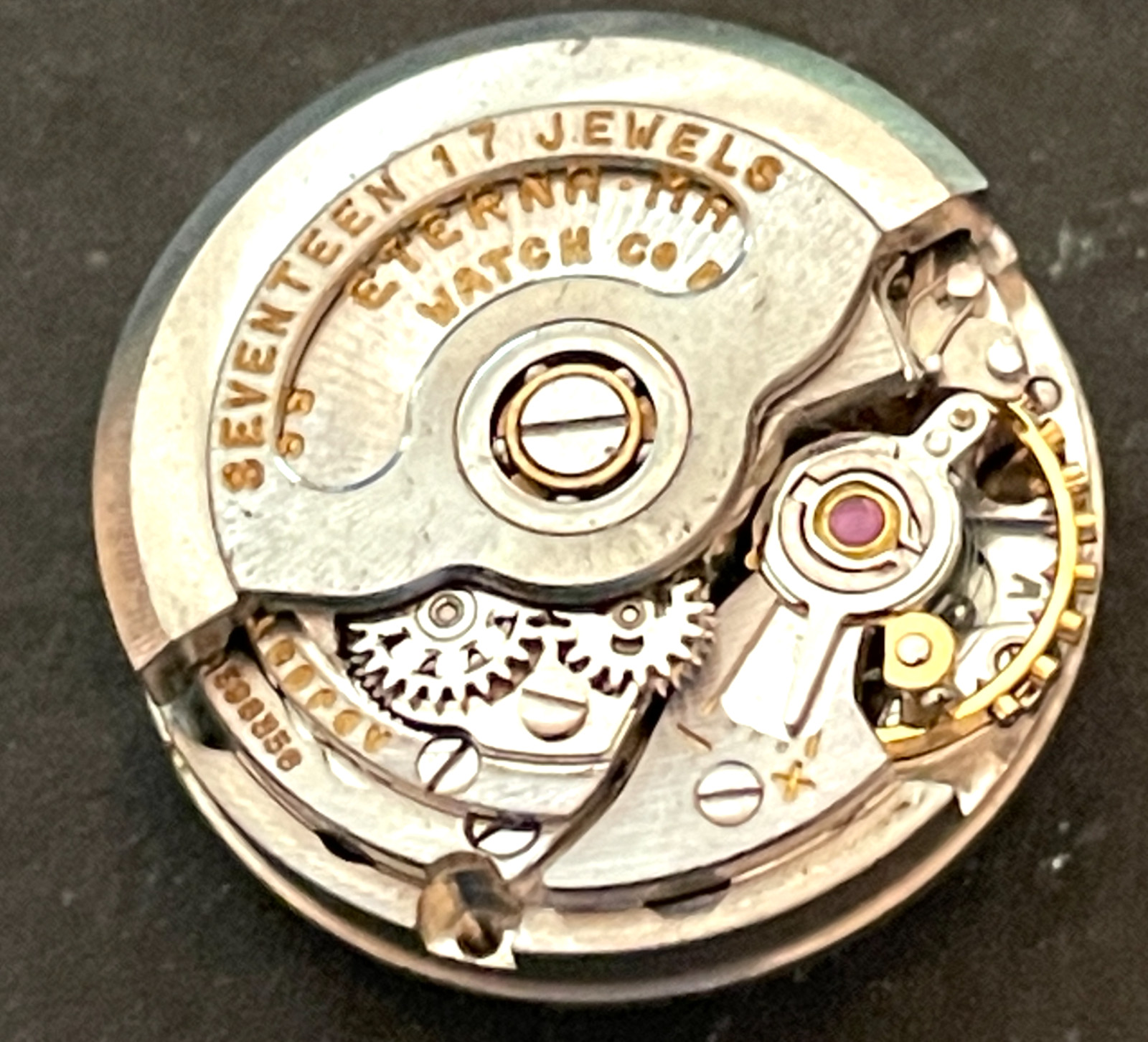 Vintage Eterna-Matic Ladies Automatic Watch Movement Running Ticks 17j Swiss