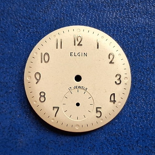 Elgin Men’s Watch Dial 25.7MM (Ivory Face-Silver Hour Markers-Black Indices)