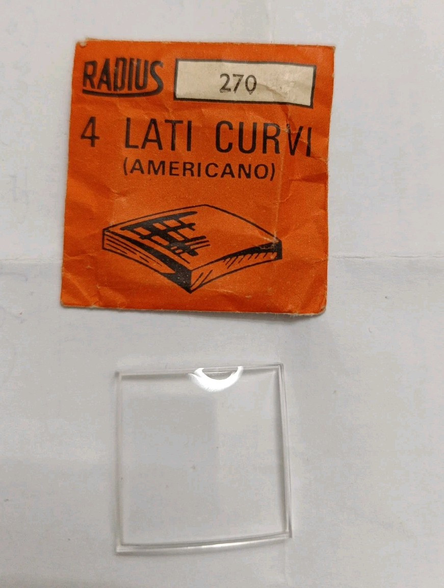 Plexiglass Square Glass 270×270 – 4 Curved Sides – Nos Vintage American Type
