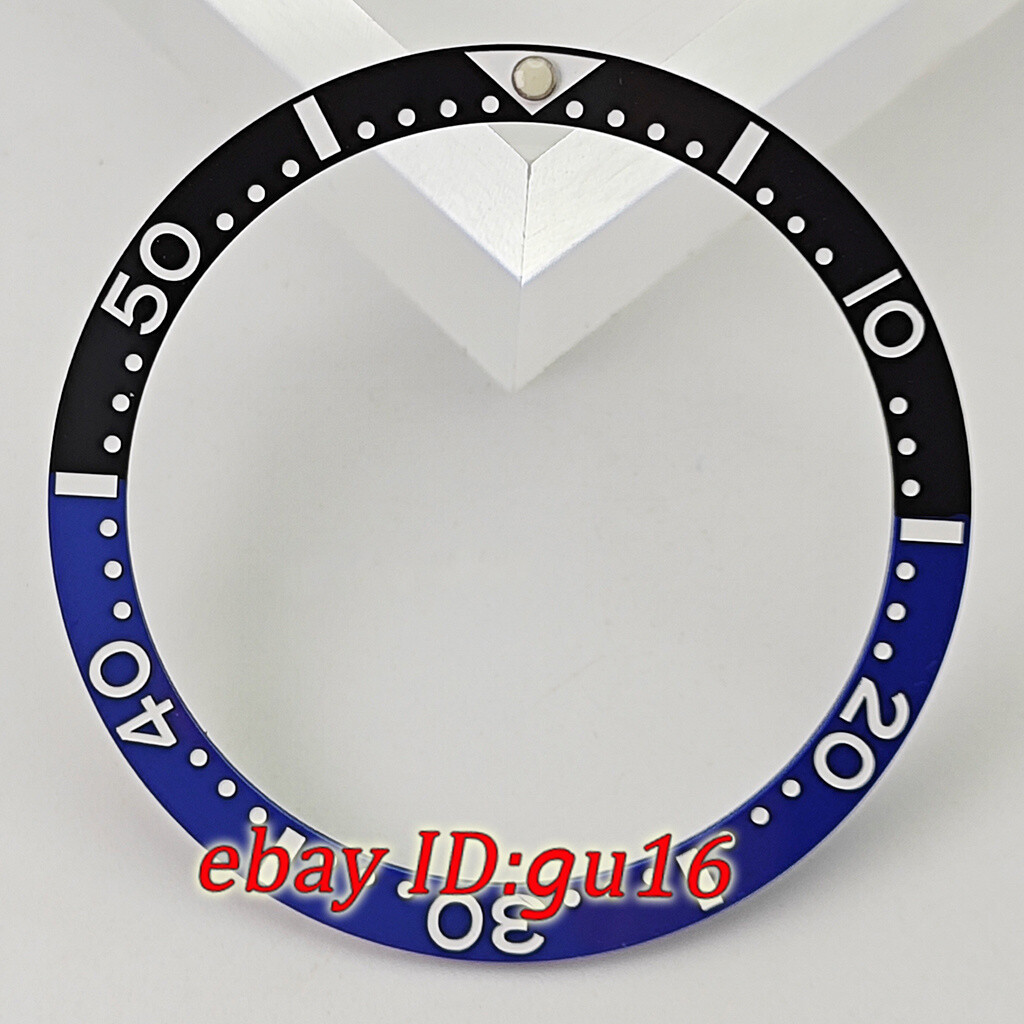 38mm black white blue green gold ceramics bezel insert fit 40mm automatic watch