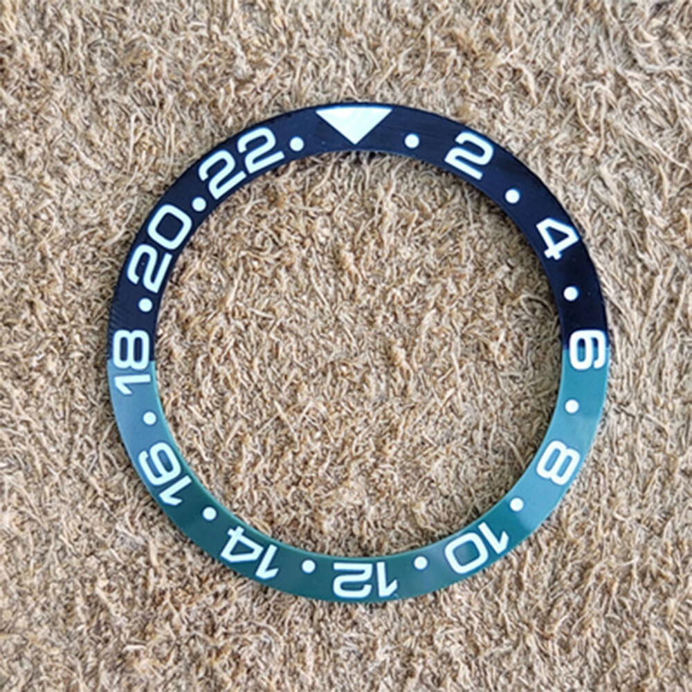 38mm Ceramic Bezel Ring Luminous Watch Bezel Insert for GMT Watch Repair Part