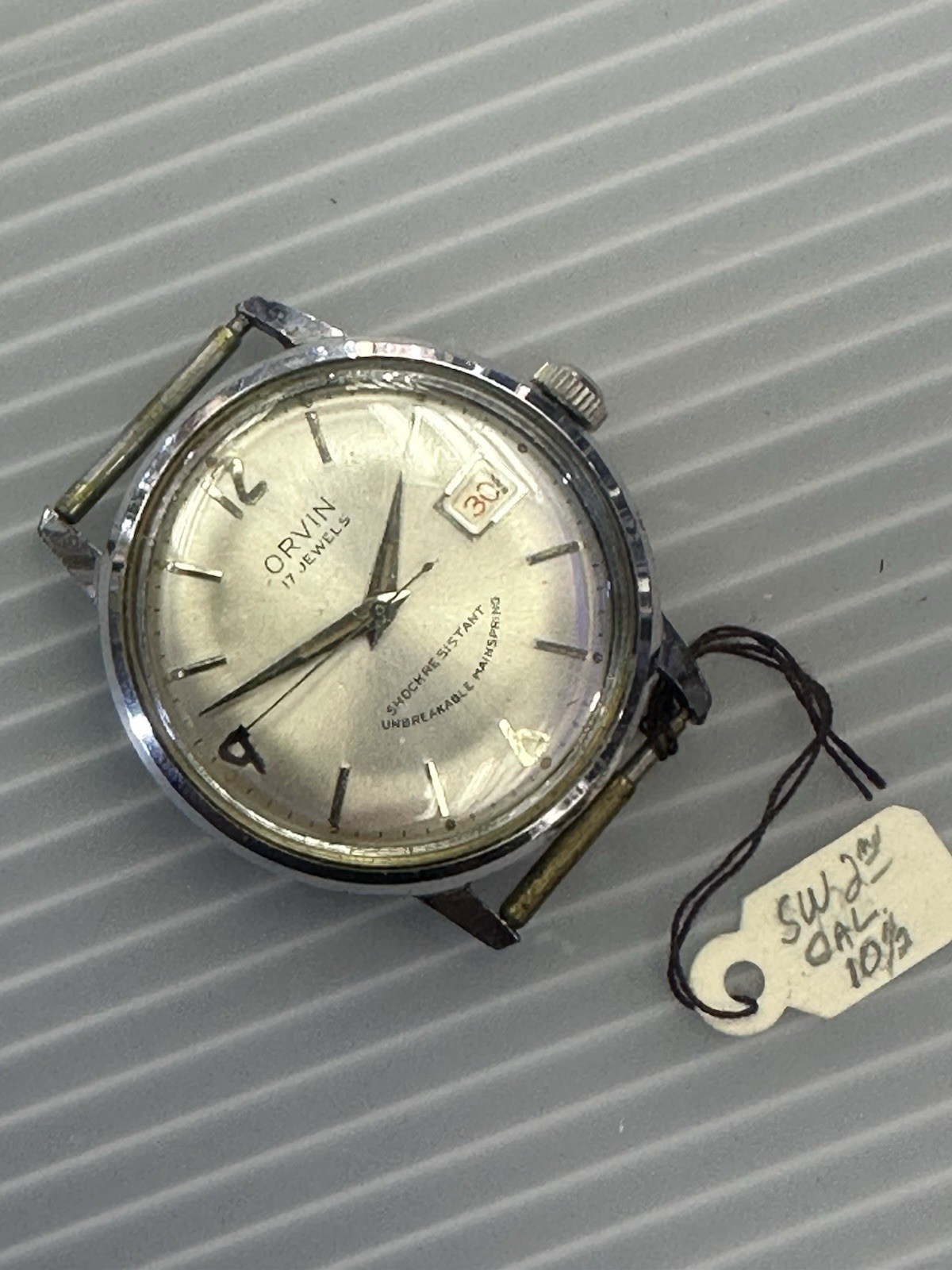 VINTAGE ORVIN 17 J SHOCK RESISTANT MANUAL WIND MEN’S WATCH Parts / Repair AS-IS