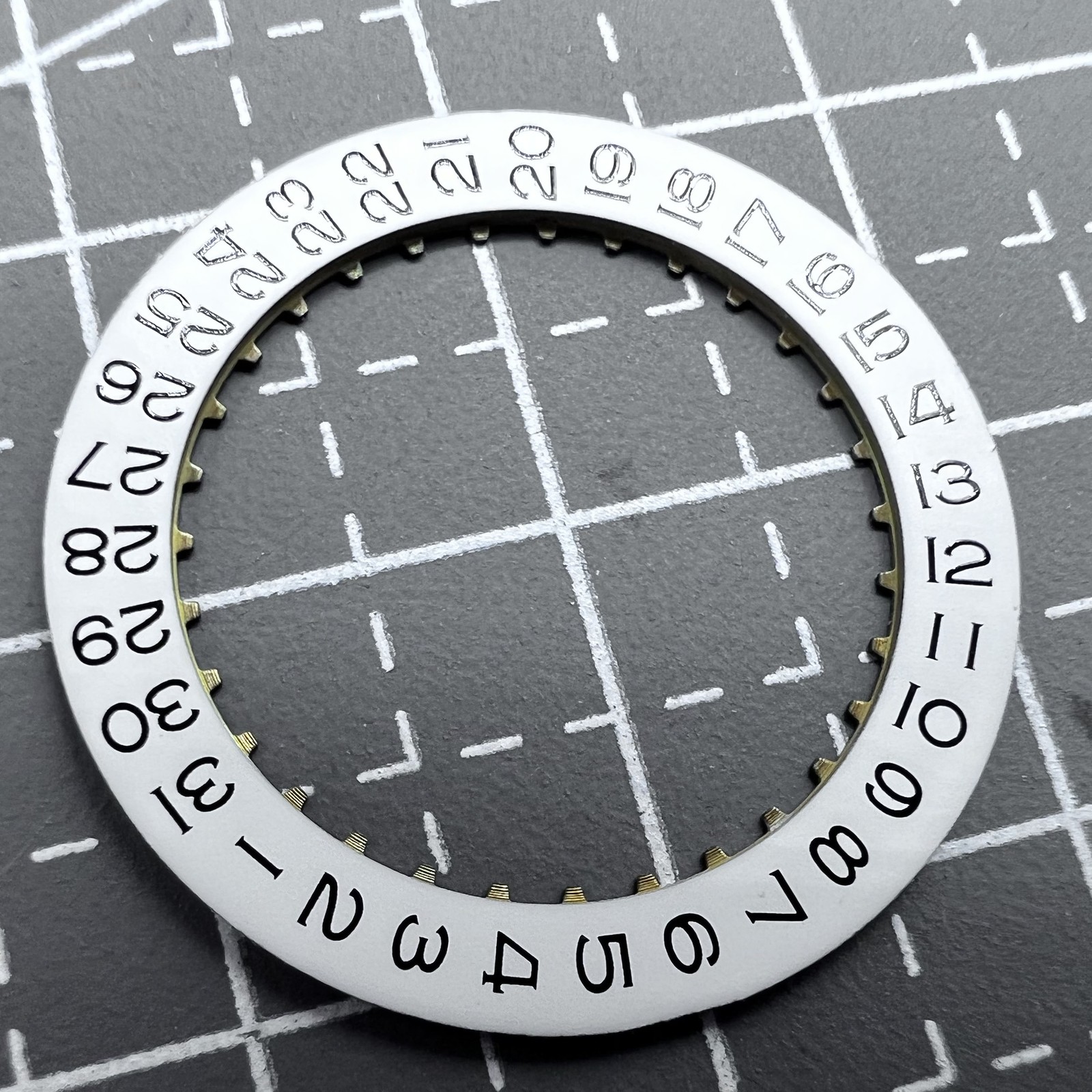 Black Font White Date Disk Wheel for Movement ETA2836 Date At 3