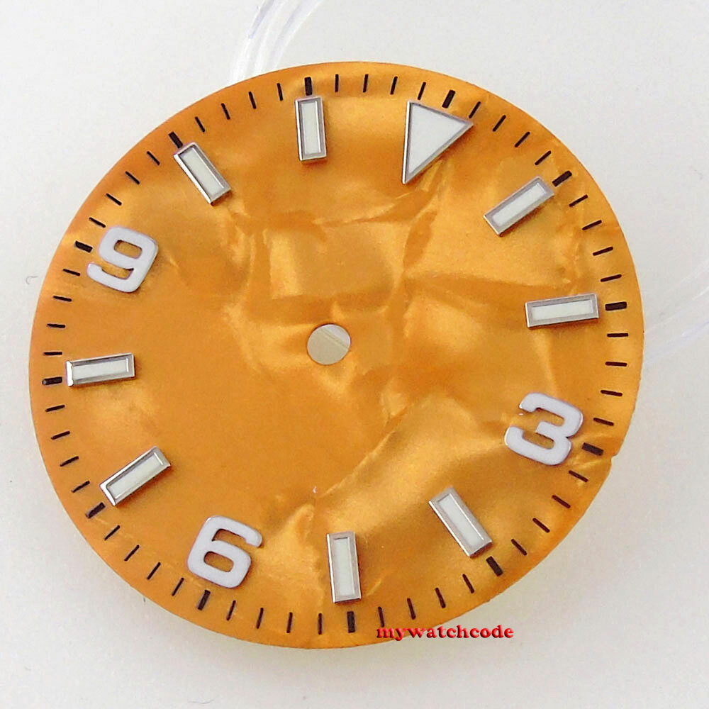 29mm Orange Blue Black White Shell Dial Fit NH35 NH36 eta 2824 2836 miyota 8215