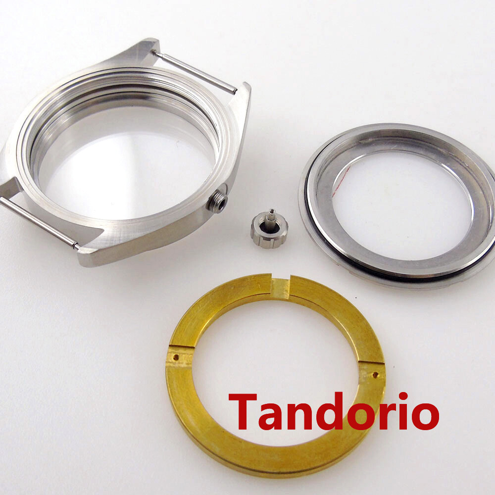 41mm Watch Case Sapphire Glass Fit NH34 NH35 NH36 ETA 2836 Miyota 8215 Movement