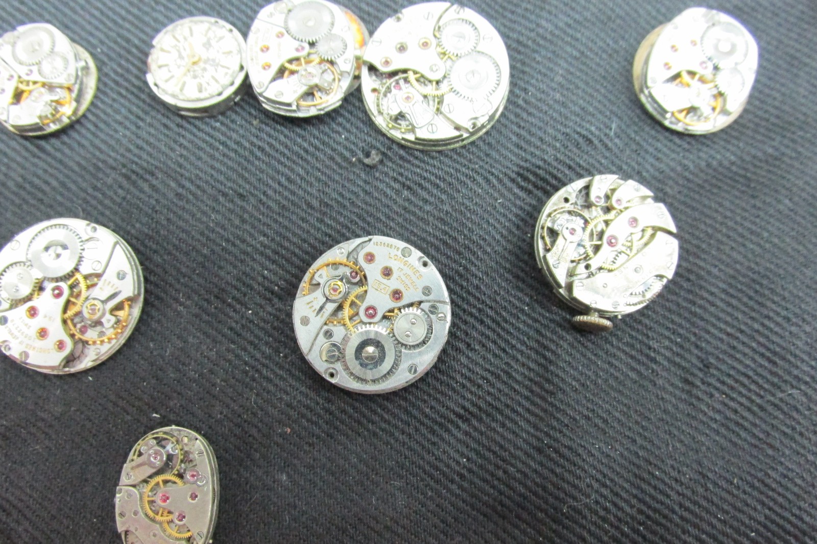 Vintage Longines Ladies Watch Repair Lot x4 Movements Dials Cal 410 14.16 8LN Pa