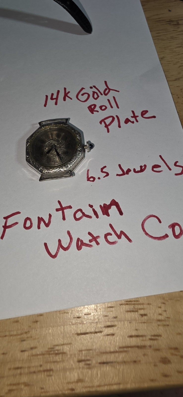 Fontain Wristwatch 14k Gold Rolled Plate Parts & 3 Bulova & 1 Geneva All Parts