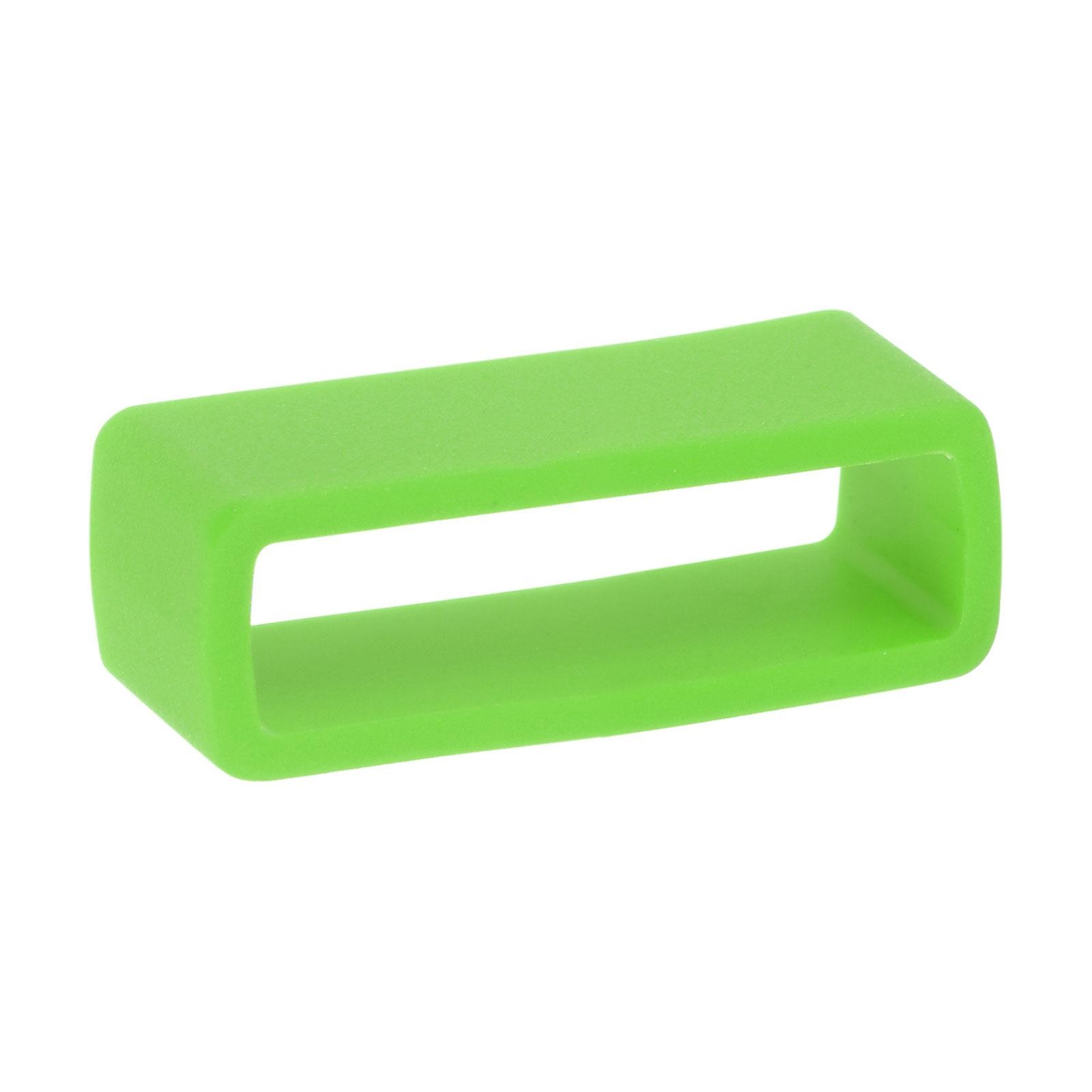 Watch Band Strap Loops Silicone for 24mm Width Watch Band, Green 4 Pcs
