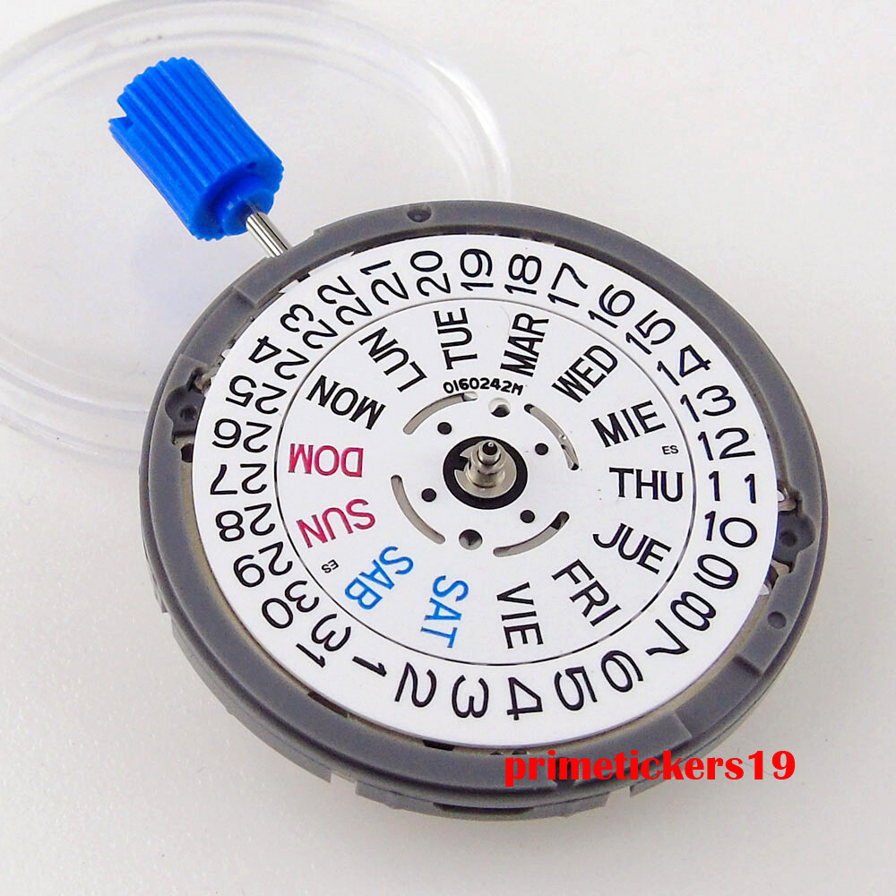 Genuine NH36A Watch Automatic Movement English Spanish Week Date Display Wheel