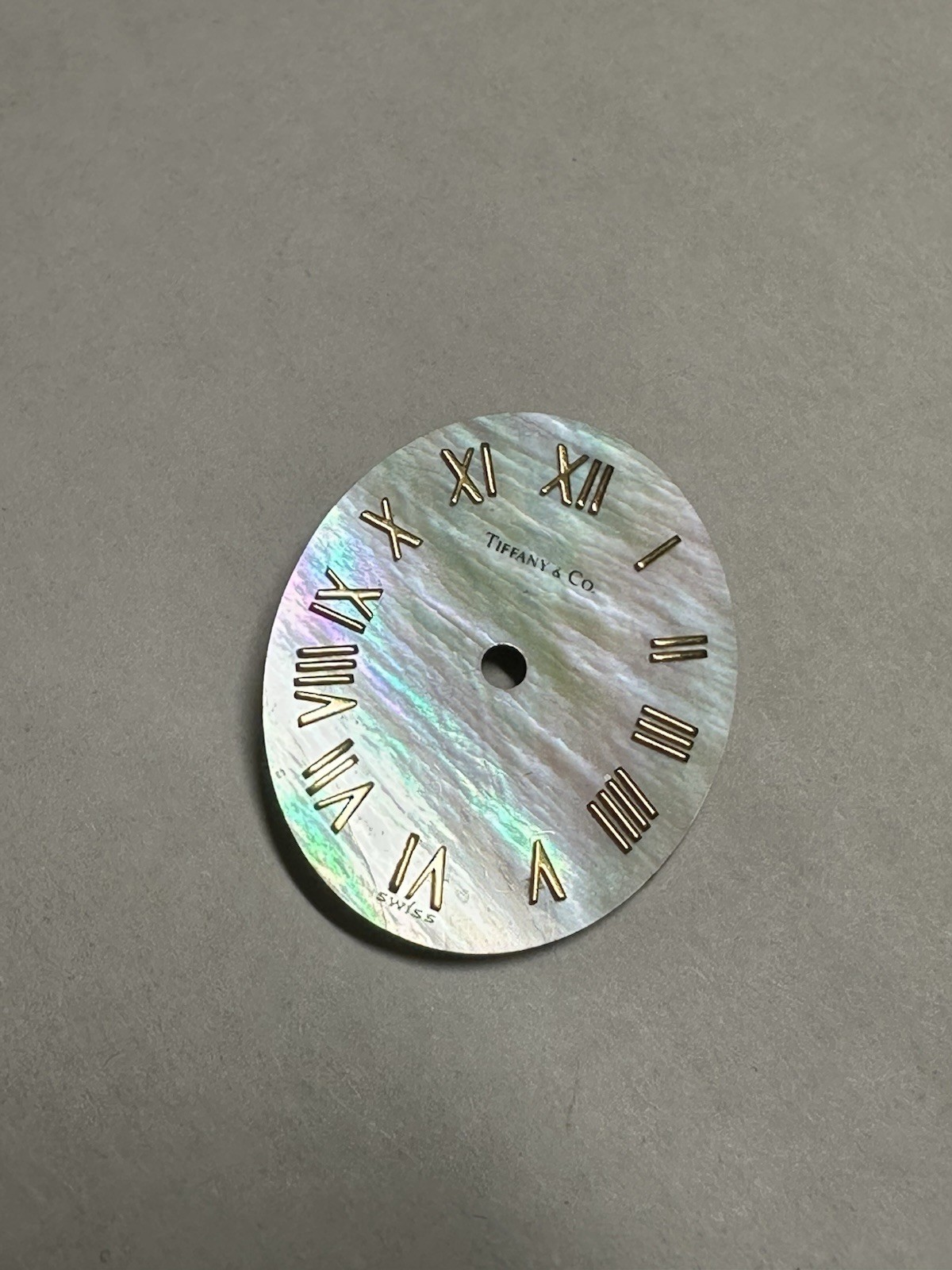Tiffany & Co 19mm Mother Of Pearl Watch Dial w/ Gold Roman Markers
