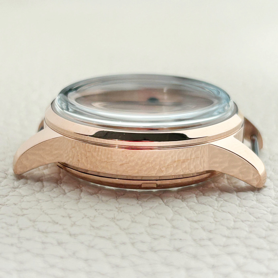 33MM Cocktails Rose Gold Steel Watch Case Fit NH35 7S26 NH38 Movement Arch Glass