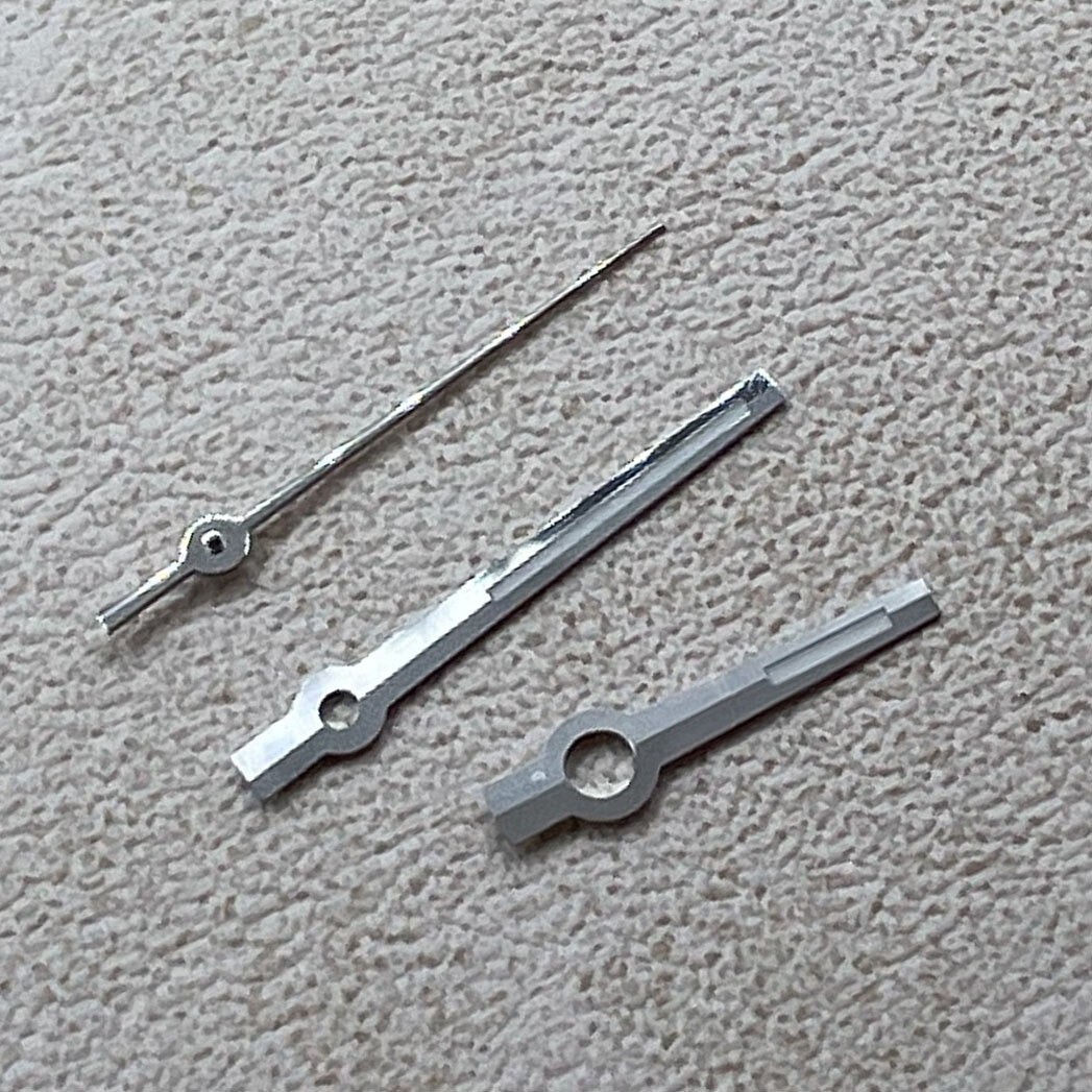 Pack 2 Sets Green Lume Silver Trim Dayjust Hands Modified for Miyota 8285