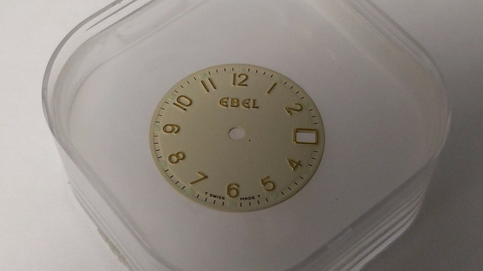 Ebel dial 1087621/206T Sportwave, 19.5mm diameter, cream&gold color w/luminescen