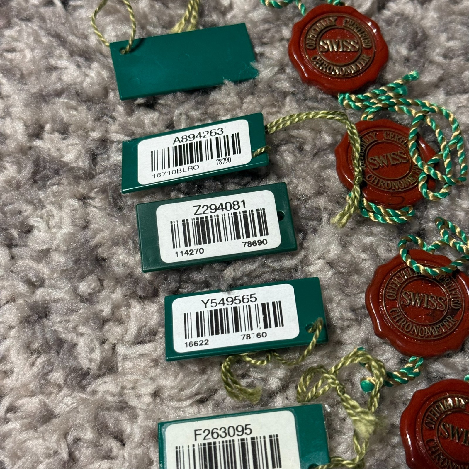 [100% authentic] ROLEX Red Crown Hang Tag & Green Hang Tag 11-Piece Set