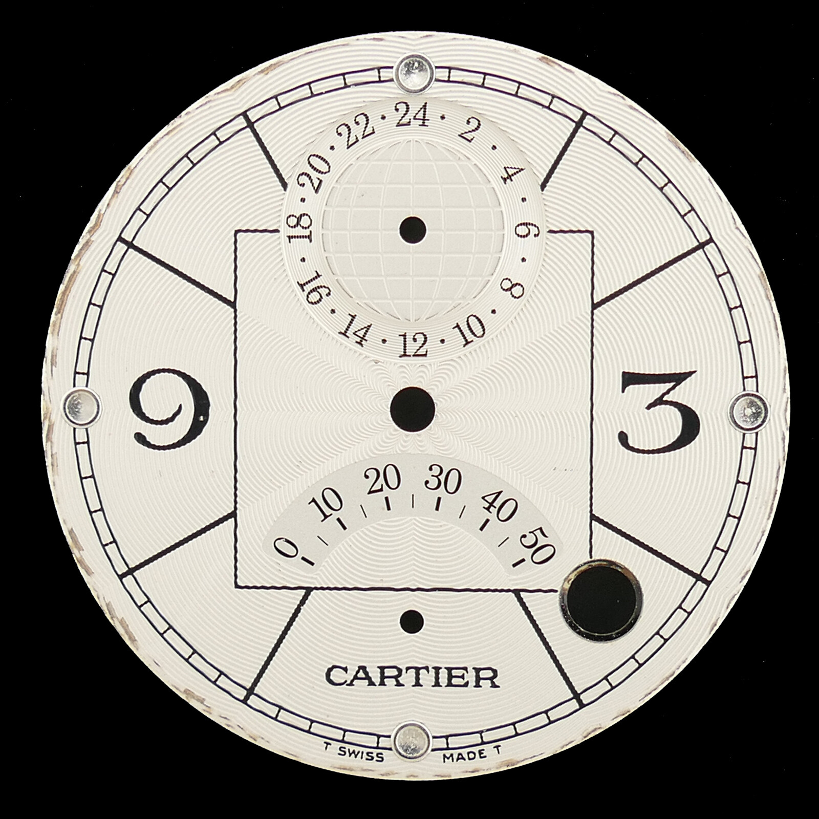 CARTIER AUTHENTIC PASHA POWER RESERVE GMT AUTOMATIC 28MM SILVER LADIES DIAL