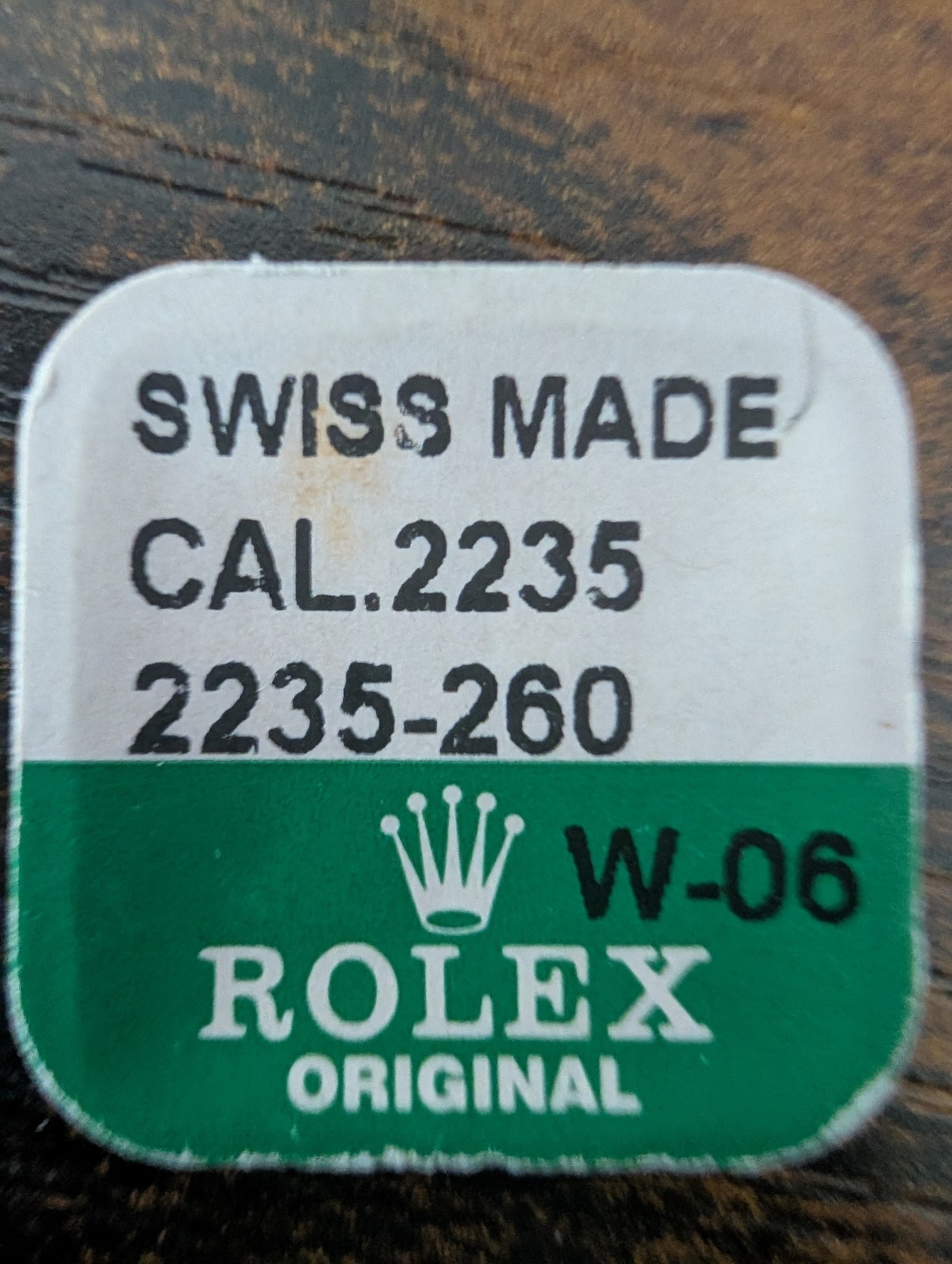 ROLEX-MINUTE WHEEL-FACTORY SEALED-CAL 2235 PART 2235-260
