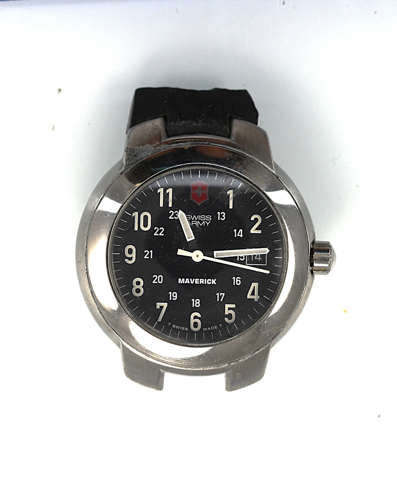 Swiss Army Maverick Watch Men 001236921 Stainless 100m Date Quartz NON-WORKING
