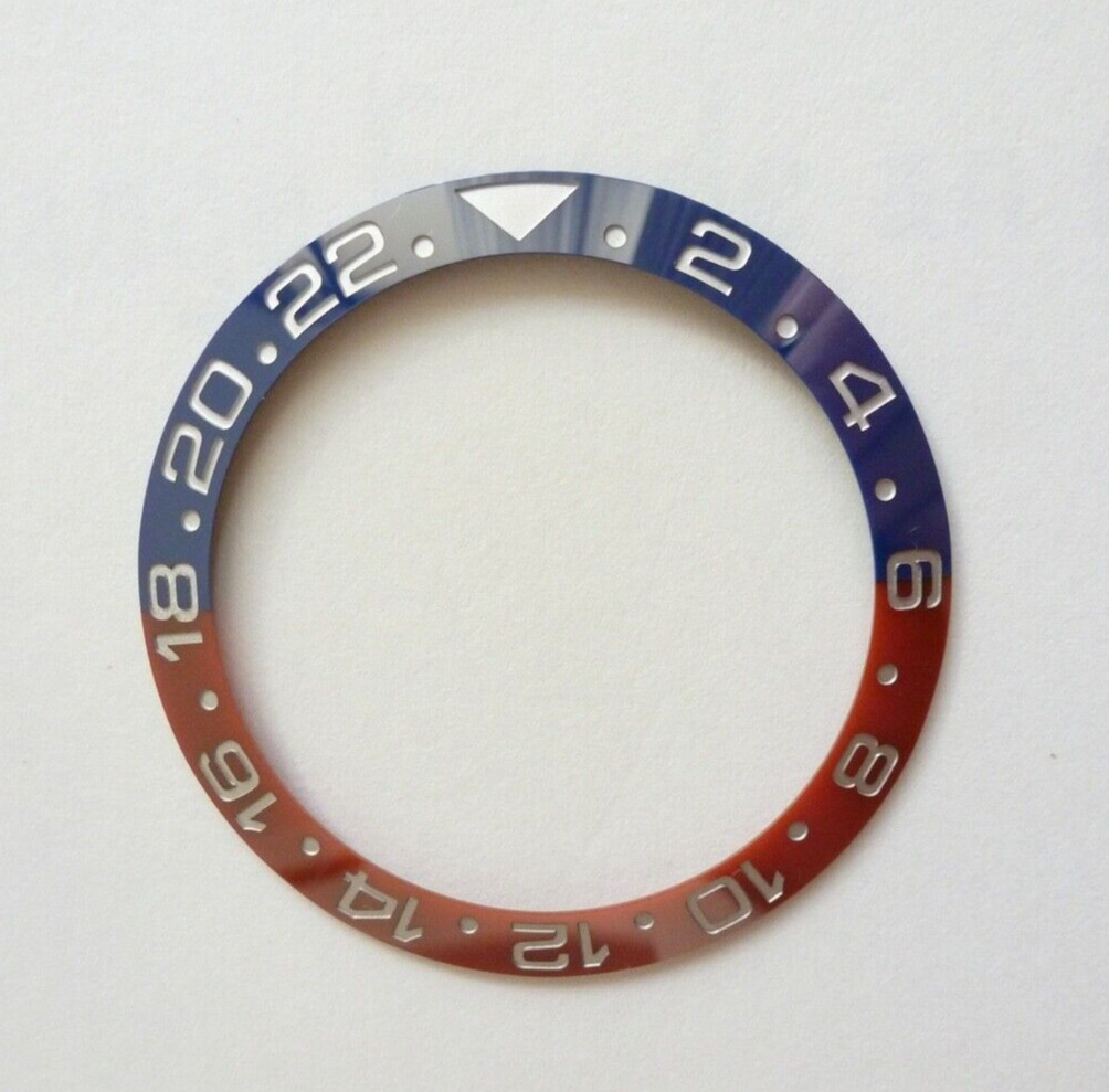 ceramic Bezel Insert Fits Rolex GMT Master II Pepsi 116710 126710 Custom Made