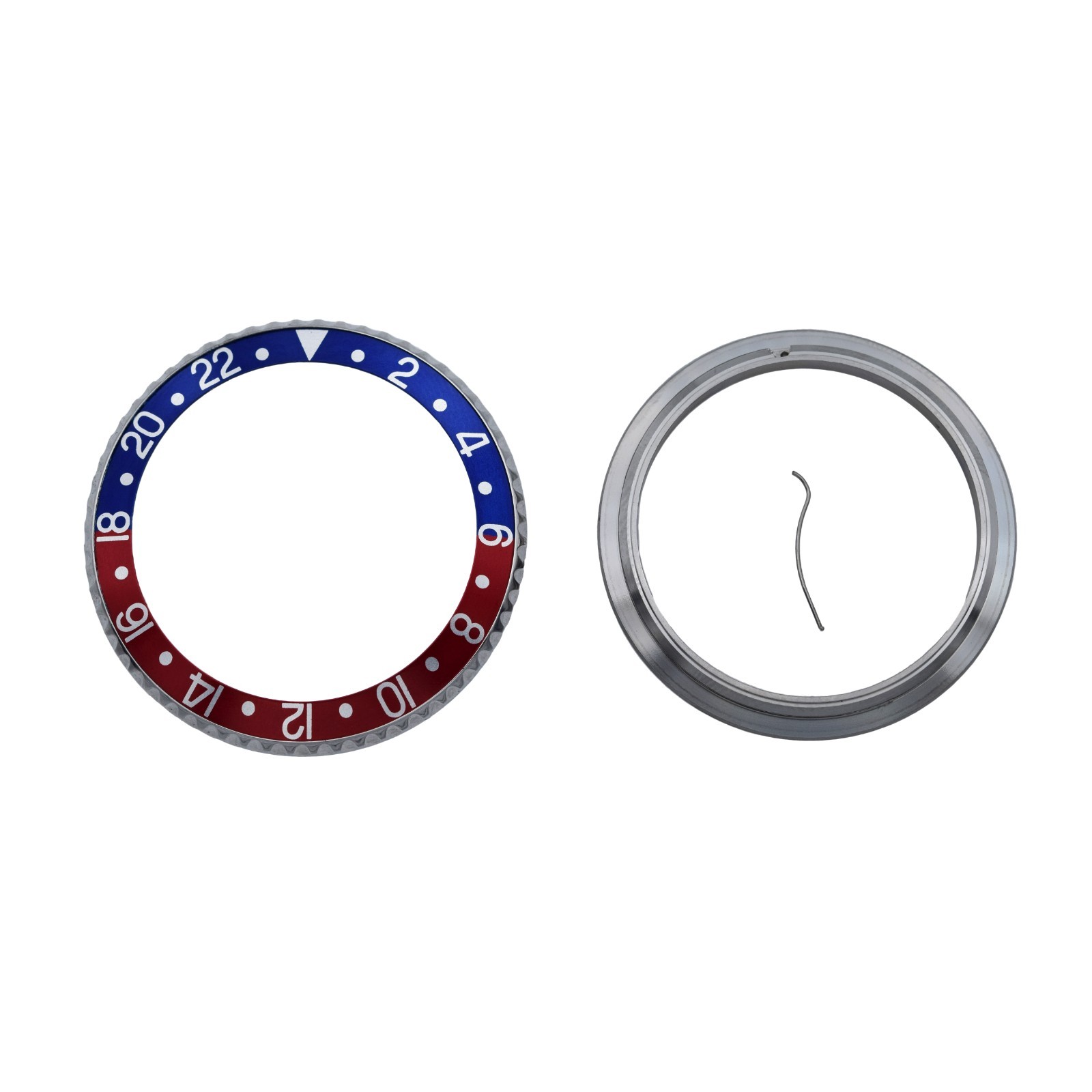 Bezel Insert + Retaining Ring Fits Rolex GMT Master II Pepsi 16710 16700 16760