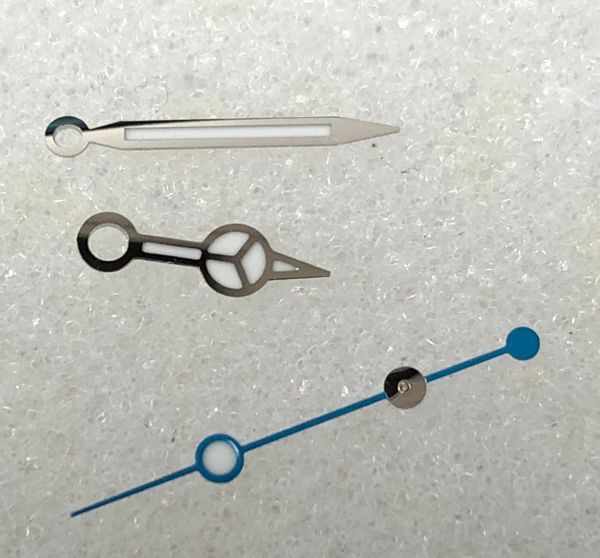 FOR ROLEX 40mm YACHTMASTER HANDS SET IN SS W/ BLUE OR W/RED OR ROSE GOLD COLORS