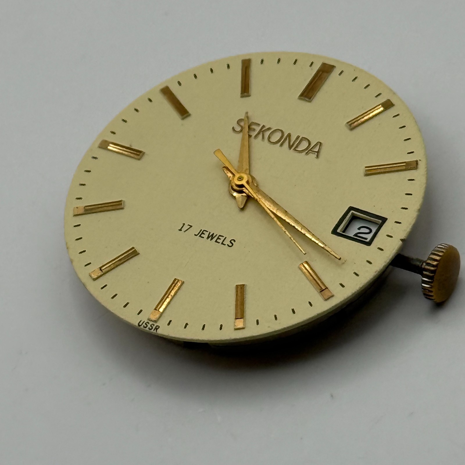 Poljot 2614.2H Watch Movement Sekonda Soviet 17 Jewels Parts Repair 26.4mm