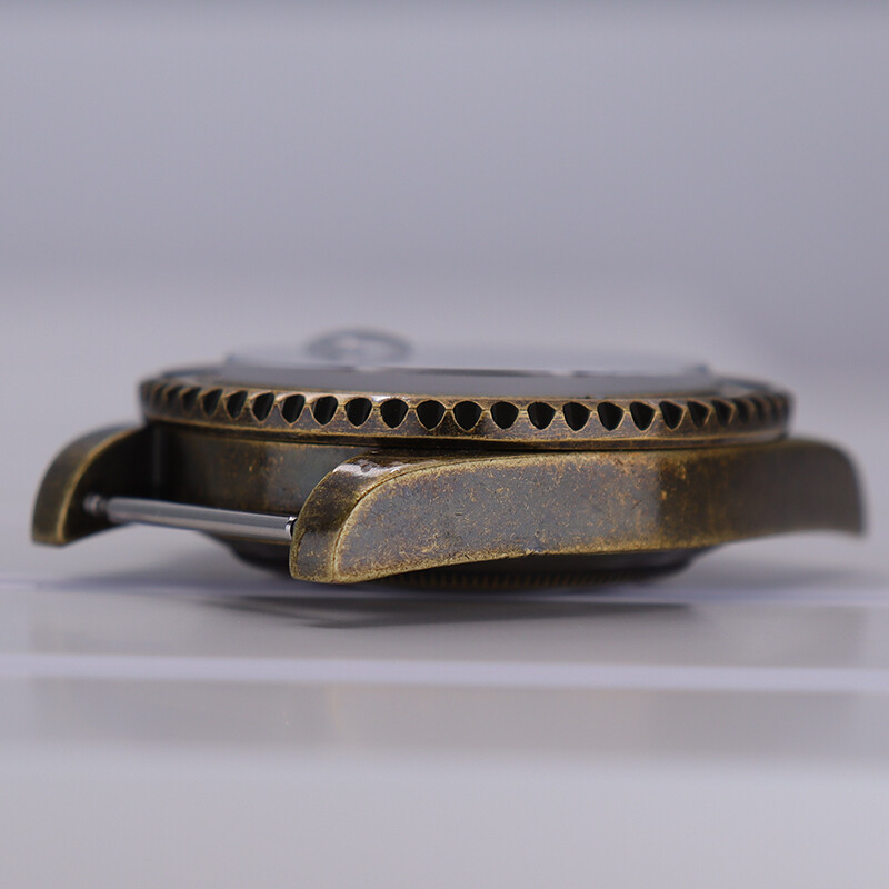 A-level 40mm Retro Bronze Watch Cases Stainless Steel For Seiko nh35 36 Movement