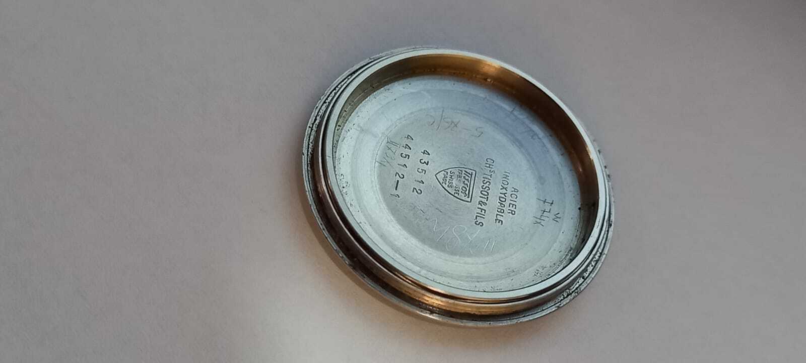 TISSOT Seastar T12 CAL 783 Case back & Dial Used -Tissot ref 44512-9 PARTS