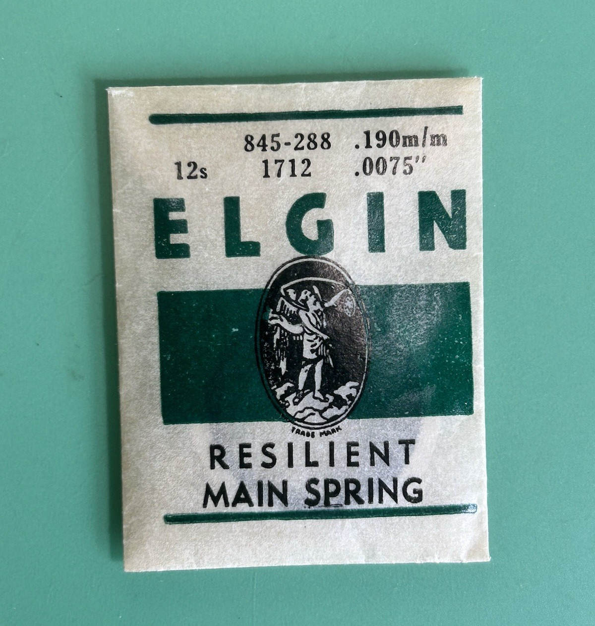 Elgin – Pocket Watch 12s – Mainspring – Part 1712 – #845-288 – NOS – Orig. Pack.