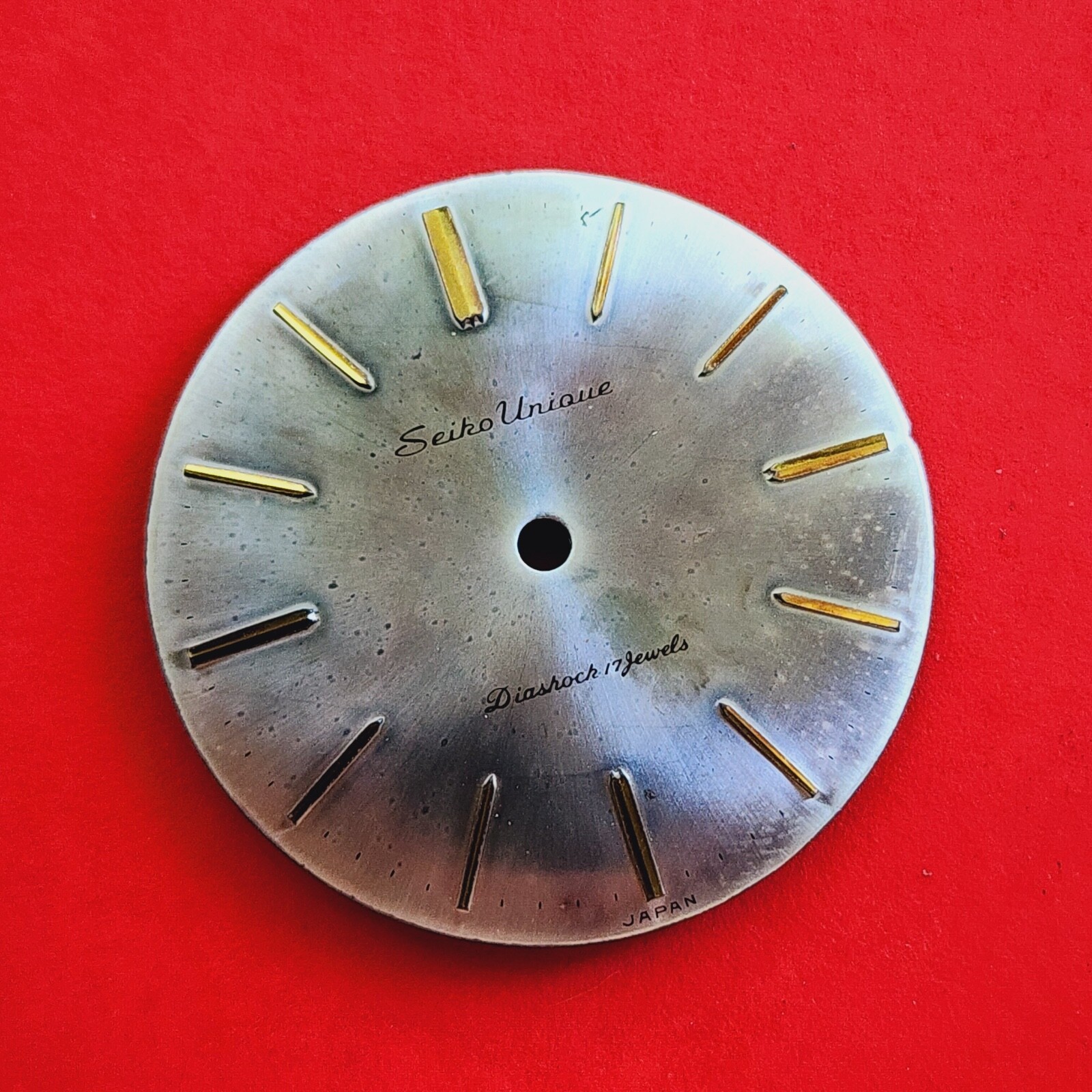 Seiko Unique Diashock 17 Watch Dial Vintage Parts Watchmaker Rare Mens