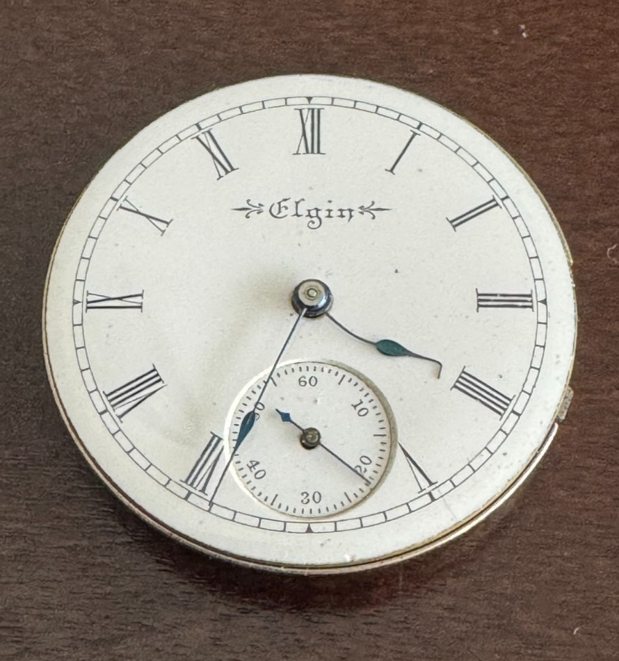 VINTAGE 0 SIZE ELGIN POCKET WATCH MOVEMENT GR. 130 KEEPING TIME 15 JEWEL