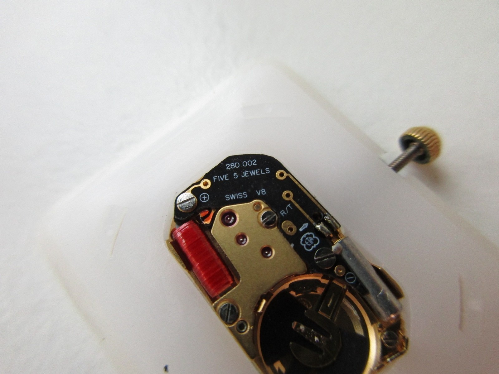 ETA cal. 280.002 Swiss quartz watch movement & dial – running