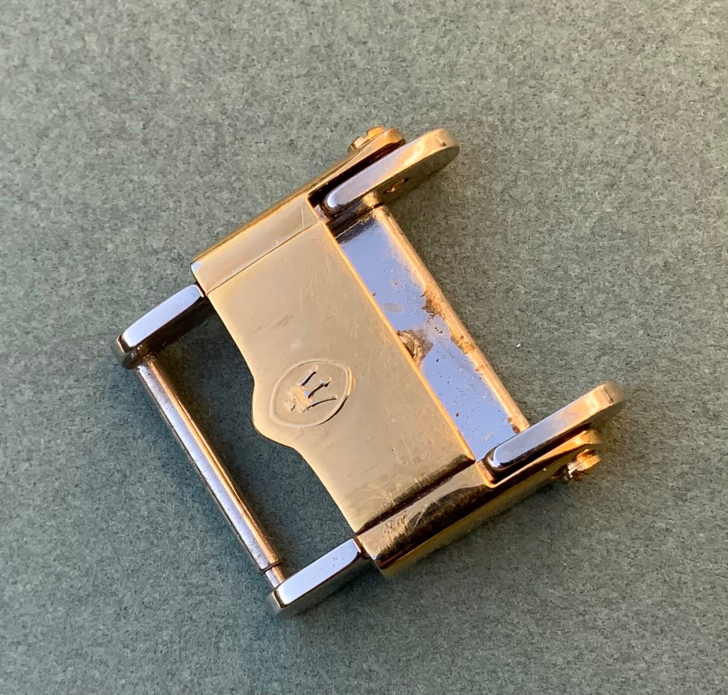 MASERATI Genuine Gold Plated Gold Plated 16mm Deployant Buckle