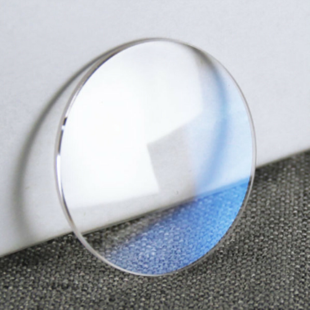 0.8-3.0mm Blue AR Coated Double Dome Sapphire Watch Glass Crystal 16-40mm Dia