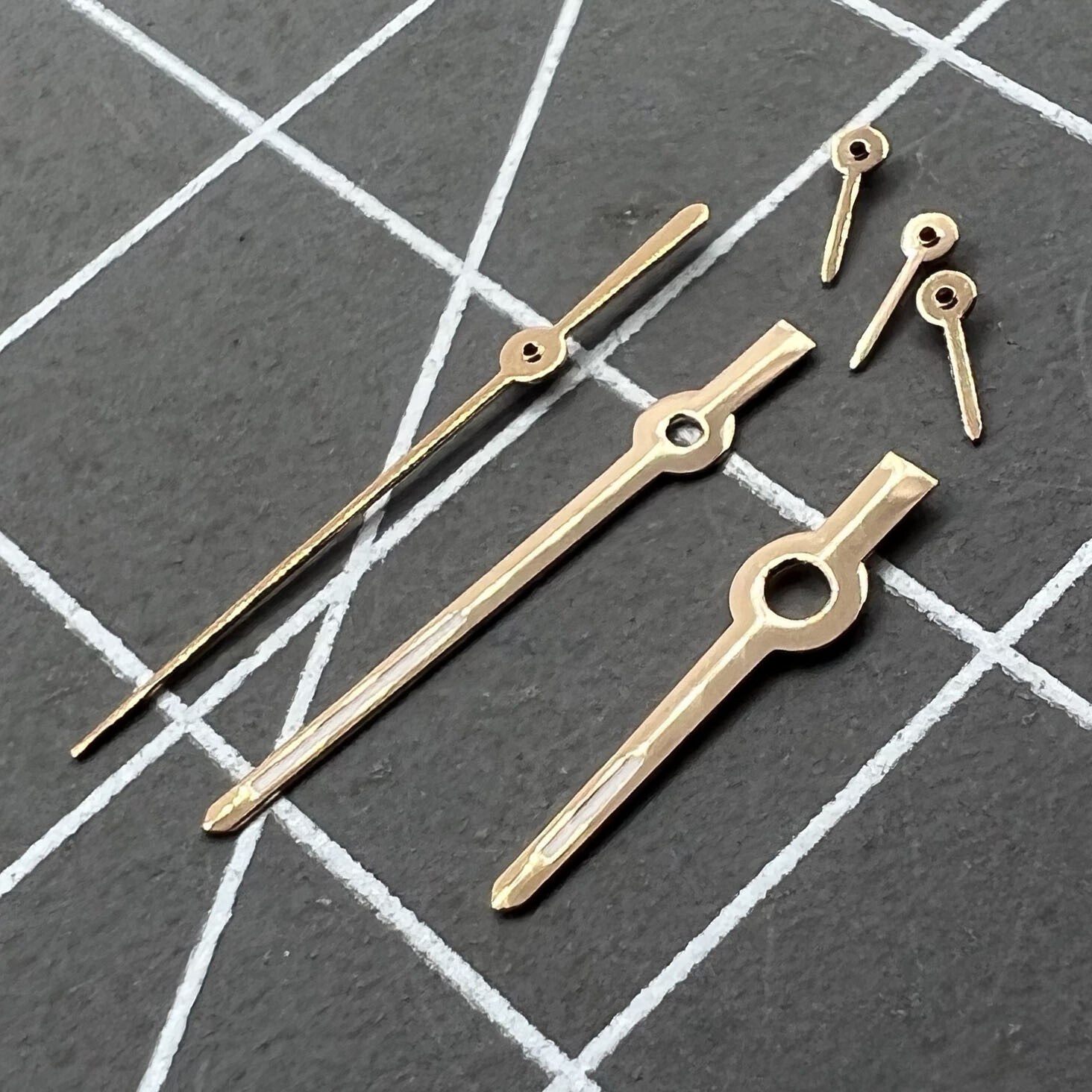 11mm Watch Hands Rose Golden Trim Green Lume for VX3J VX9J VX7J VX3N VX9N VX42