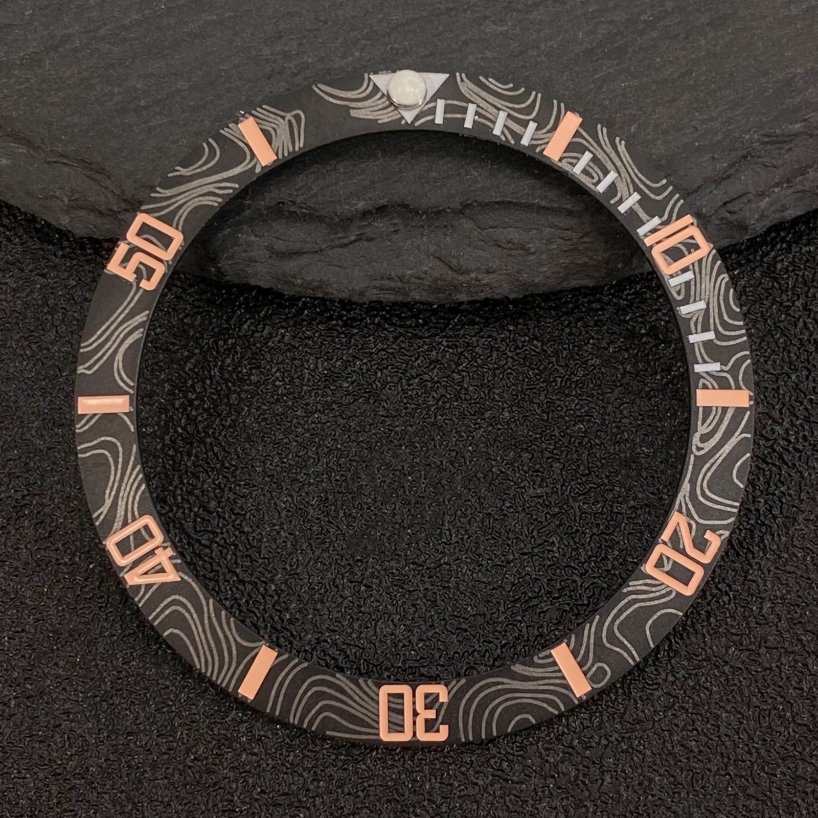 38×30.5mm Ceramic Bezel Insert GMT For NH35 40mm Watch Case Replacement