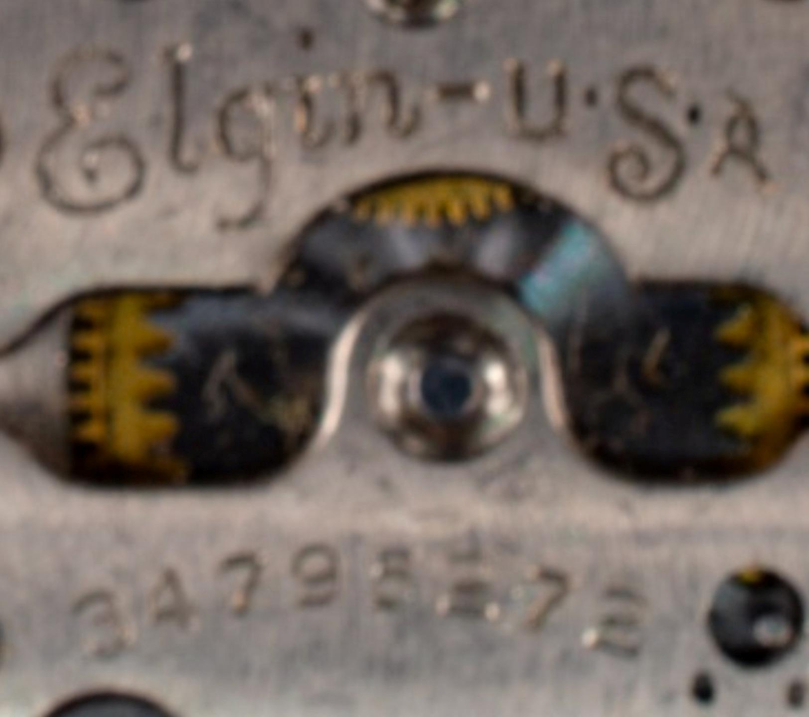 ELGIN Watch Movement Silver with Black Numbers