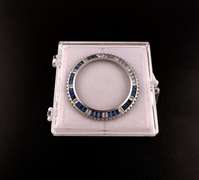 LUXURY CUBIC ZIRCONIA Bezel Insert for Rolex Submariner 114060 116610LN/LV Ceram
