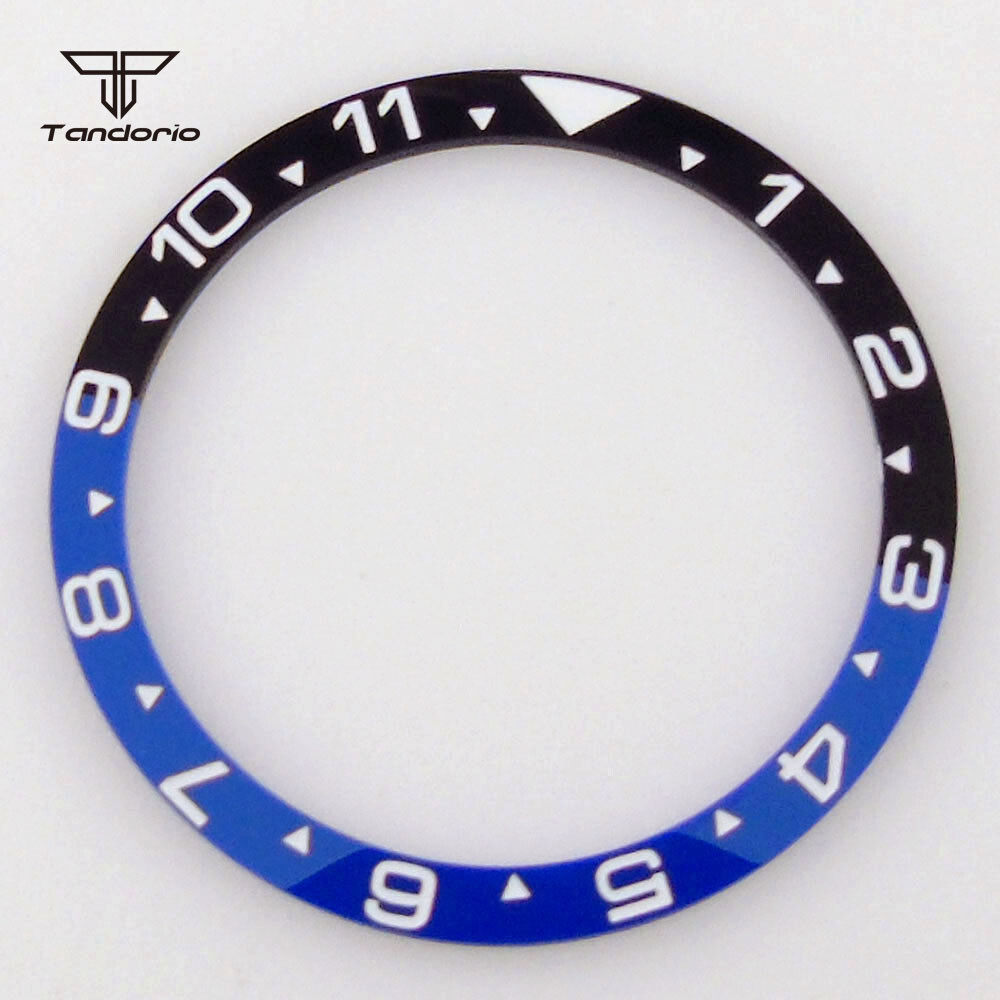 38mm x 31.5mm Flat Ceramic/Alloy Bezel Insert Ring Fit for SKX007/009 Watch