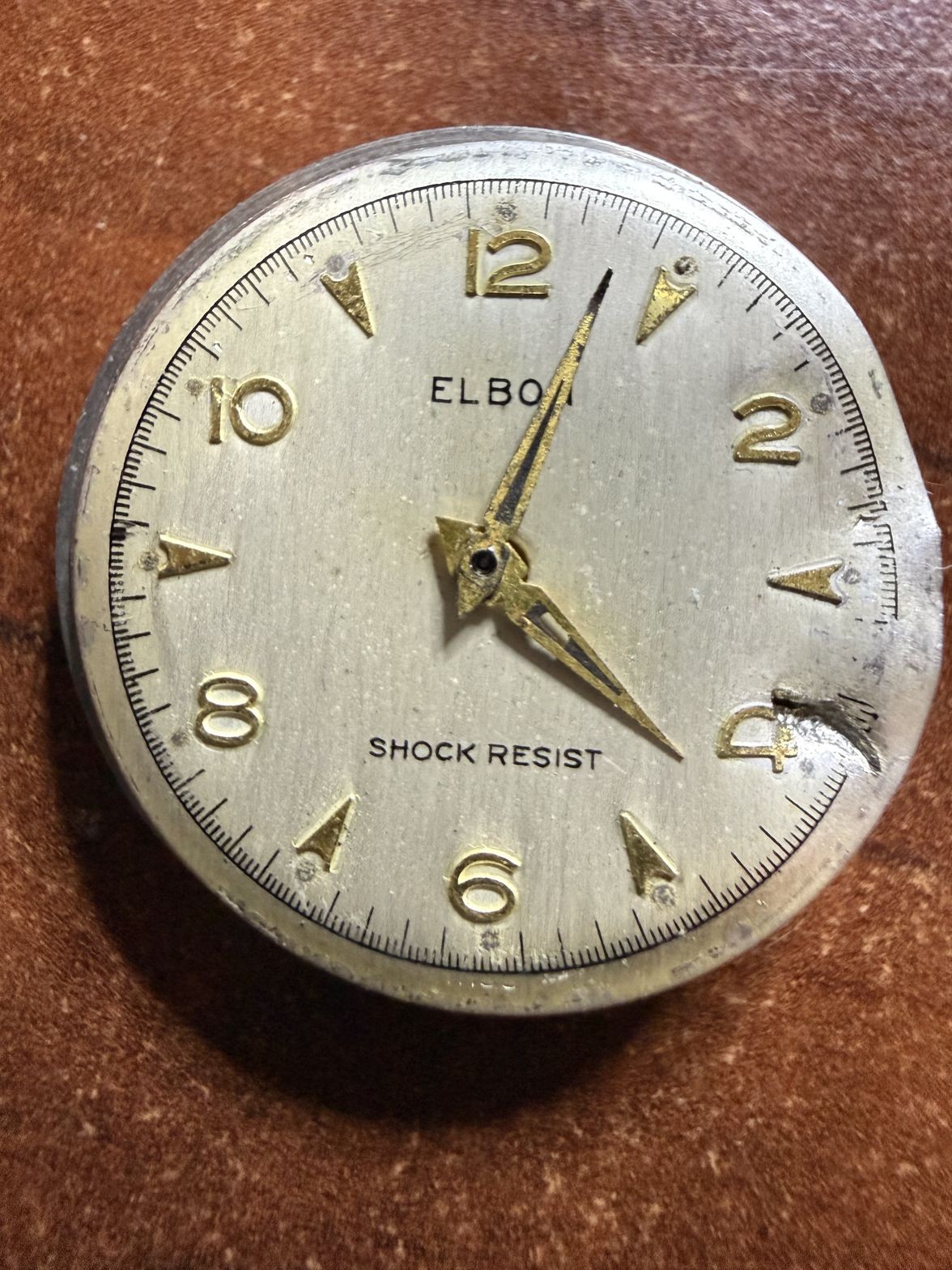Elbon Dial Winton 253-17 17 Jewel Movement in Case Not Running Parts Repair