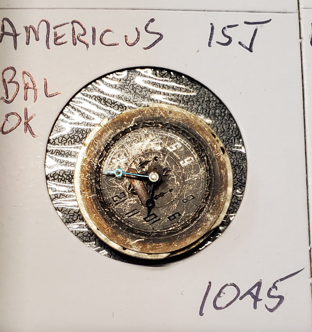 LADIES AMERICUS 15J WRIST WATCH MOVEMENT #1045