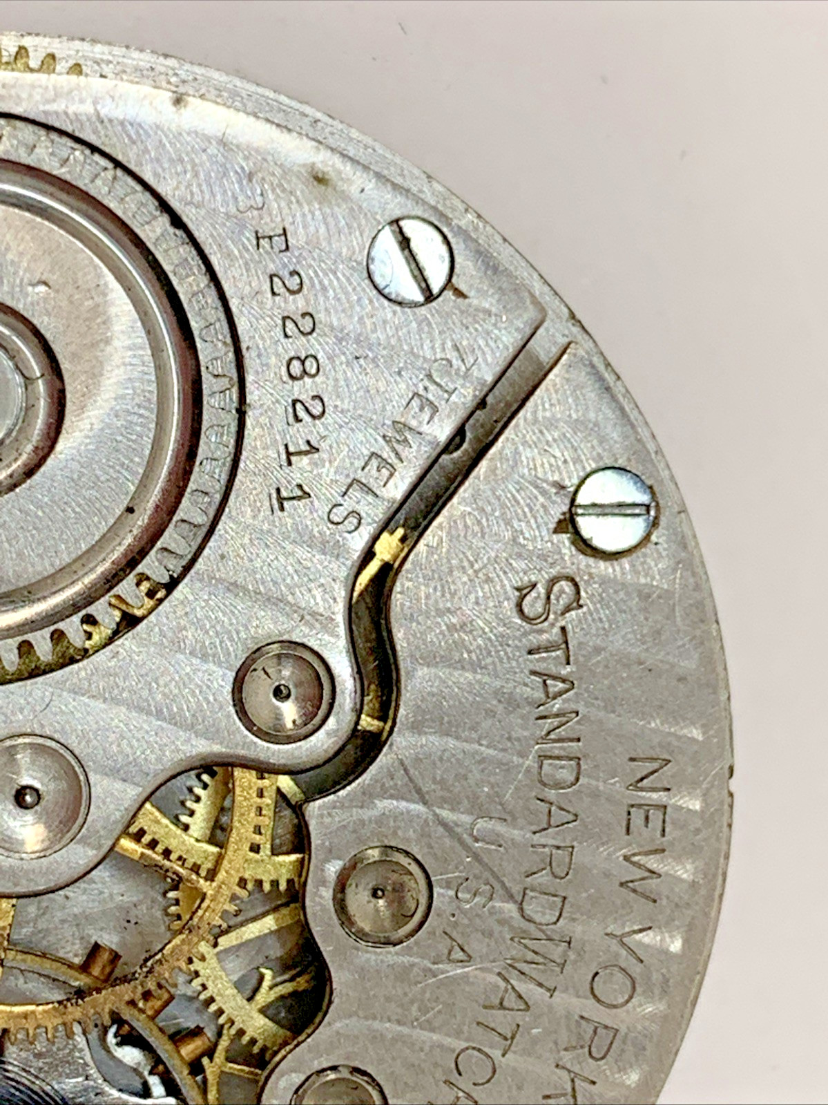 Vintage New York Standard 2 Pocket Watch Faces for Parts Repurpose Repair BROKEN