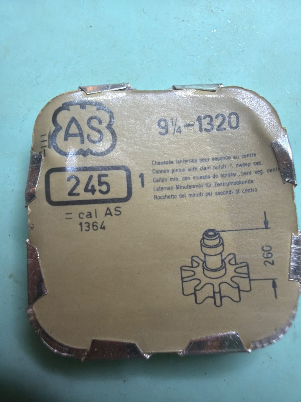 Watch Part #245 – NOS – Cannon Pinon for Sweep Second – Various Calibers