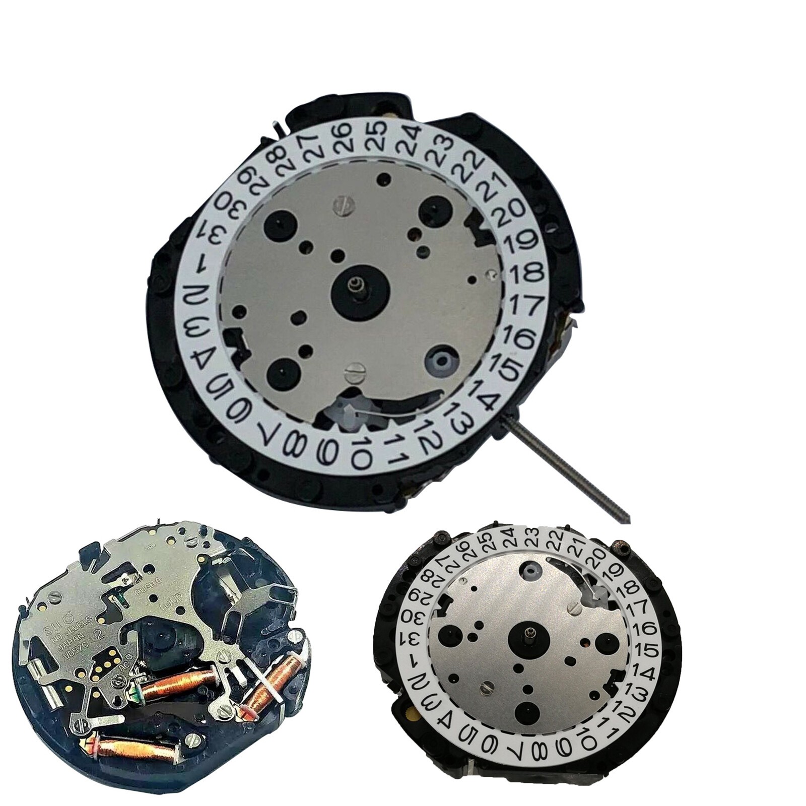 For Genuine Japan SII VD57C Quartz Watch Movement 3 Eyes, Date at 3′ Replacement